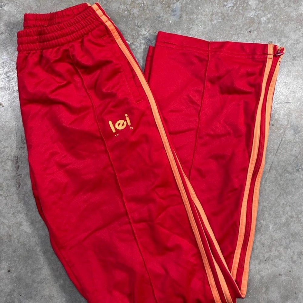 Levi's Red Joggers with Orange Side Stripes